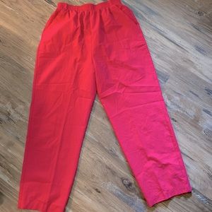 Vintage 80’s hot pink nylon cinch track pants